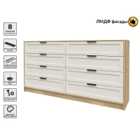 Kомод Тренд КТ-К197 (Дуб золотой ЛДСП/ Кашемир ЛМДФ) Ш1965 В1020 Г451